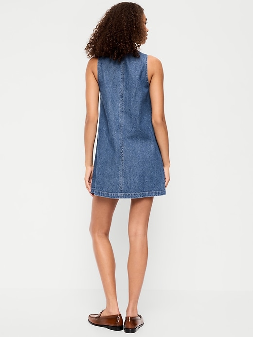 Image number 2 showing, Patch Pocket Denim Mini Dress