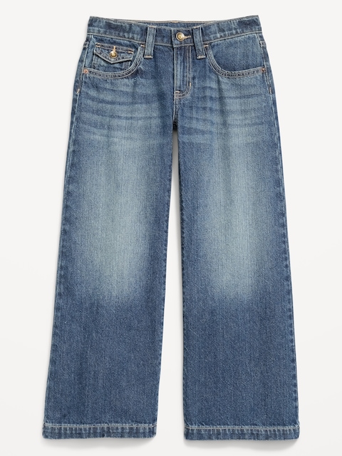 Low-Rise Baggy Wide-Leg Jeans for Girls