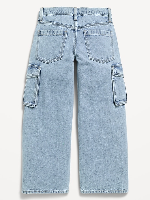 Image number 2 showing, Low-Rise Super Baggy Wide-Leg Cargo Jeans for Girls
