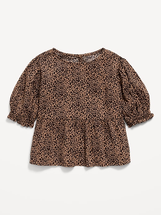 Image number 1 showing, Short Puff-Sleeve Top for Toddler Girls