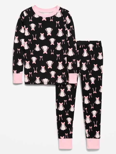 Printed Snug-Fit Graphic Pajama Set for Girls