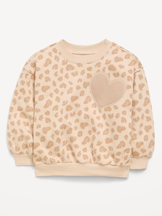 Image number 1 showing, Printed Oversized Long-Sleeve Sweatshirt for Toddler Girls