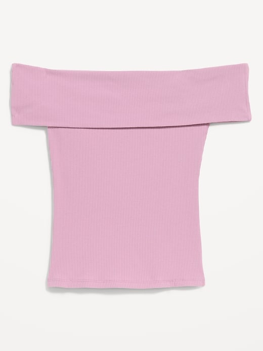 Image number 4 showing, Off-The-Shoulder Fitted Top