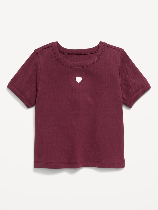 Image number 1 showing, Short-Sleeve Ringer Graphic T-Shirt for Toddler Girls