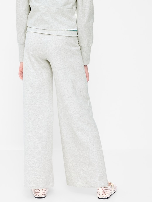 Image number 2 showing, Foldover Jersey Knit Wide-Leg Pants for Girls