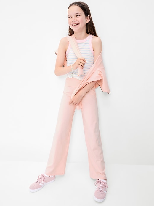Image number 3 showing, Foldover Jersey Knit Wide-Leg Pants for Girls