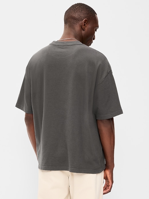 Image number 2 showing, Oversized Heavyweight Garment-Washed T-Shirt