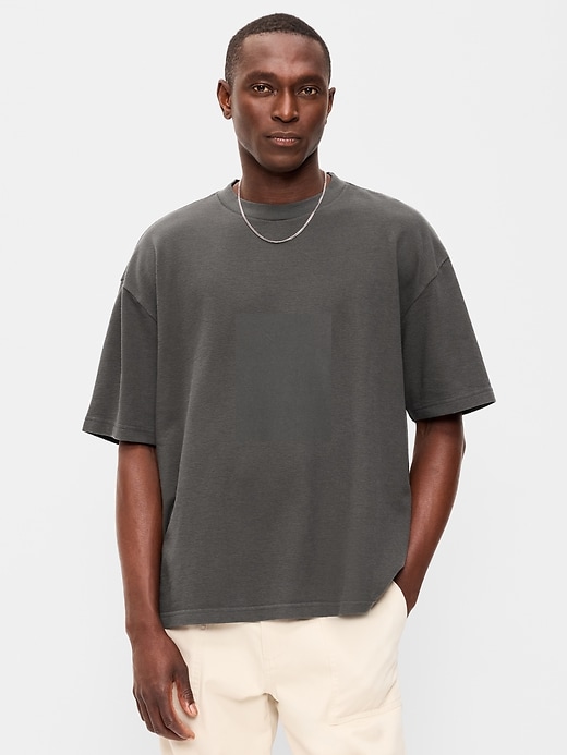 Image number 1 showing, Oversized Heavyweight Garment-Washed T-Shirt