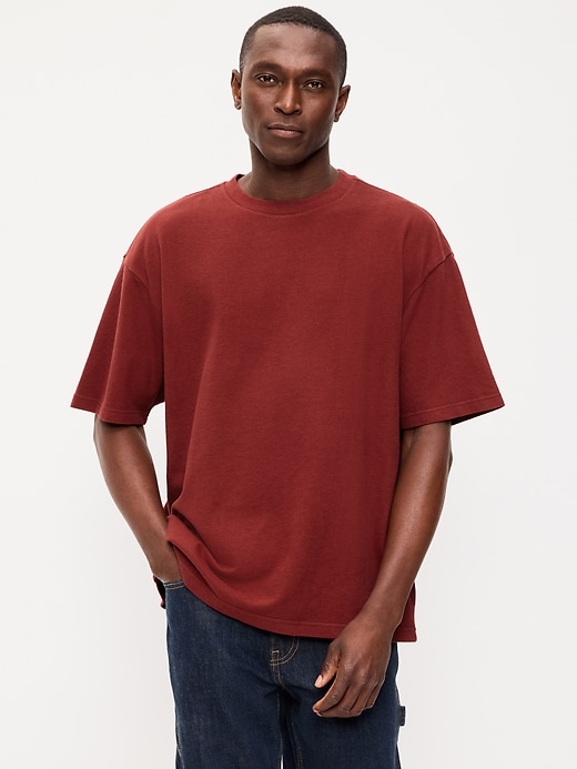 Image number 1 showing, Oversized Heavyweight Garment-Washed T-Shirt