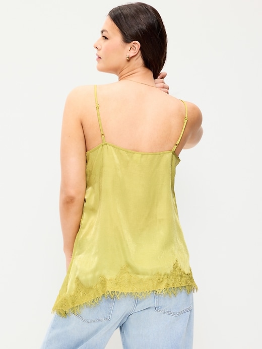 Image number 6 showing, Asymmetrical Lace-Trim Cami Top