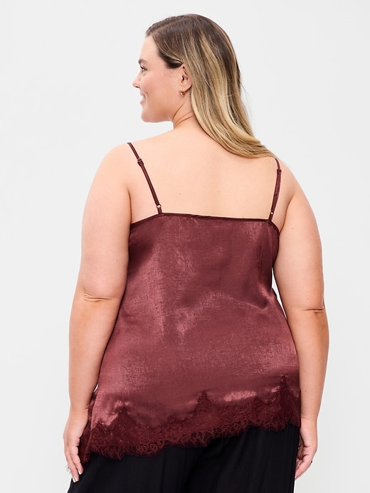 Image number 8 showing, Asymmetrical Lace-Trim Cami Top