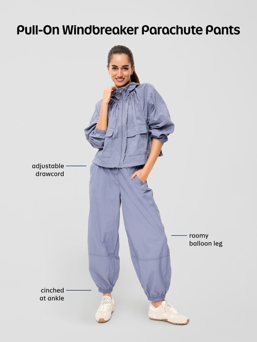 Image number 8 showing, Pull-On Windbreaker Parachute Pants