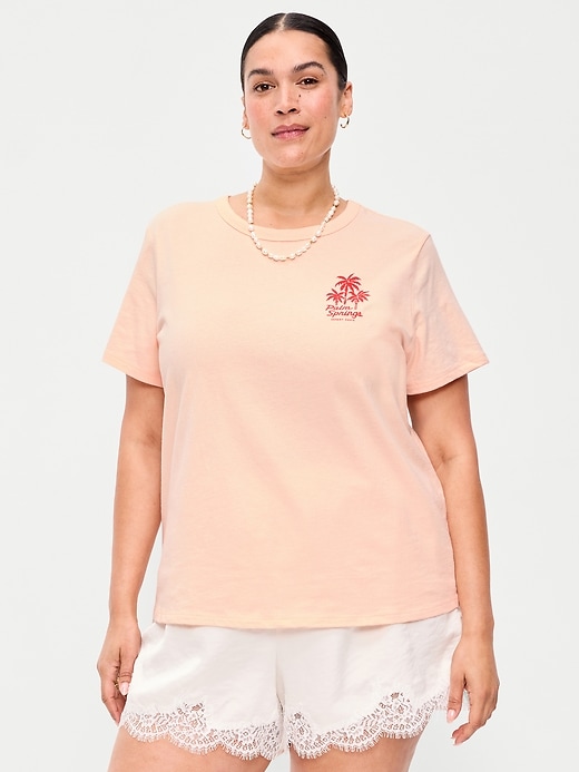 L'image numéro 8 présente T-shirt passe-partout ras du cou à imprimé