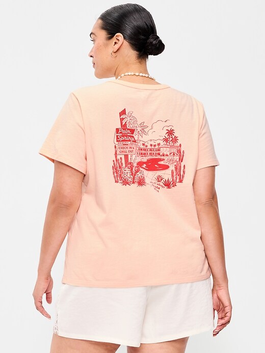 L'image numéro 9 présente T-shirt passe-partout ras du cou à imprimé
