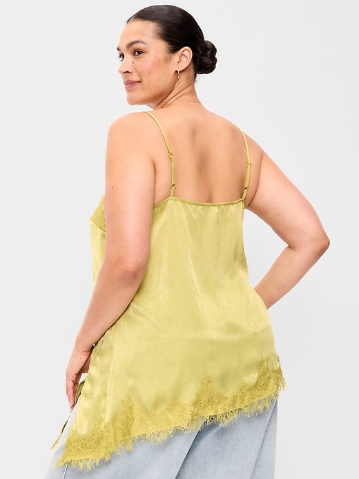 Image number 8 showing, Asymmetrical Lace-Trim Cami Top