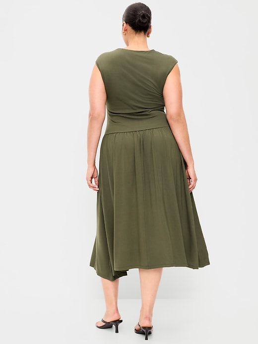 Image number 9 showing, Jersey Knit Drop-Waist Midi Dress