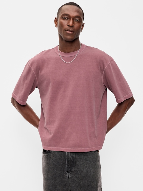 Garment-Dyed Heavyweight Cropped T-Shirt