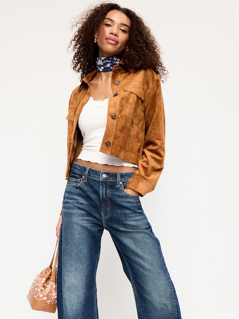 Classic Faux-Suede Jacket