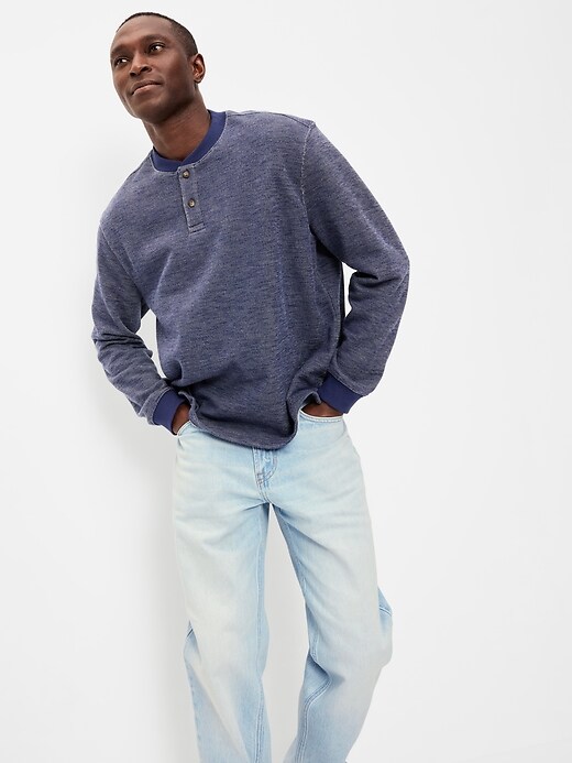Image number 3 showing, Fleece Henley T-Shirt
