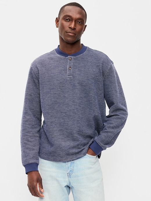 Image number 1 showing, Fleece Henley T-Shirt