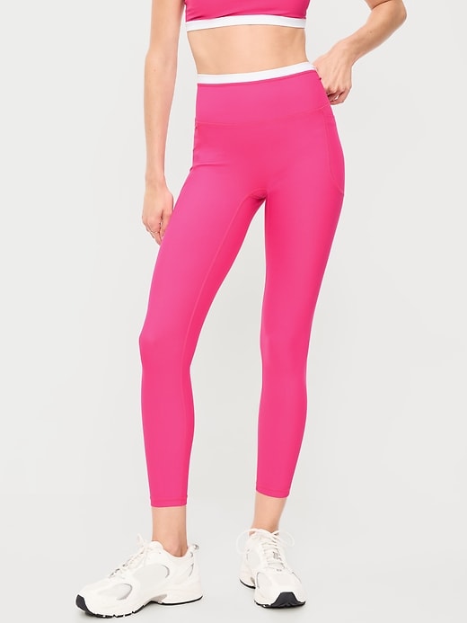 Image number 1 showing, Extra-High Waisted PowerSoft Boundless 7/8 Pocket Leggings – No Front Seam