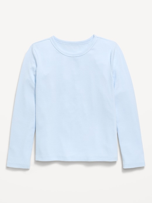 Image number 1 showing, Softest Long-Sleeve Ribbed T-Shirt for Girls
