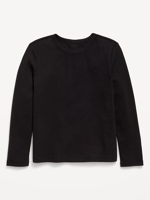 Image number 1 showing, Softest Long-Sleeve Ribbed T-Shirt for Girls