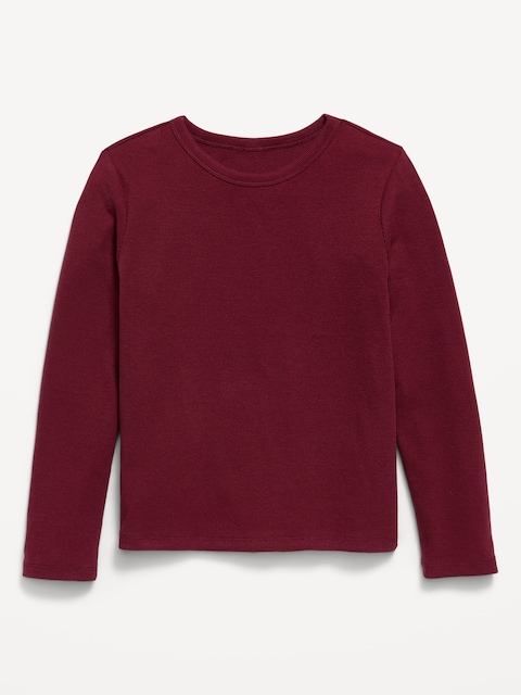 Softest Long-Sleeve Ribbed T-Shirt for Girls