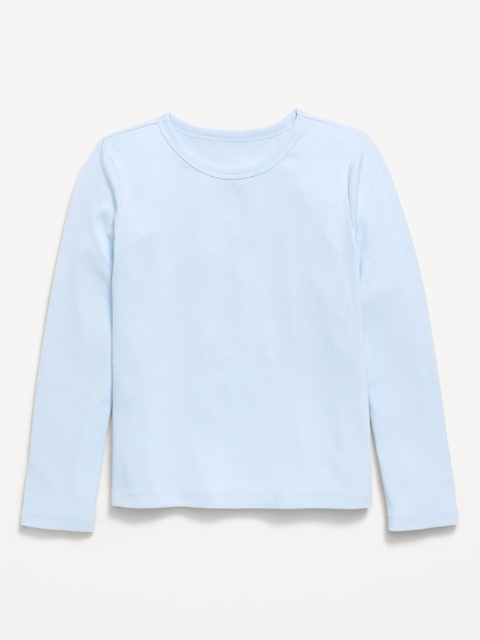 Softest Long-Sleeve Ribbed T-Shirt for Girls