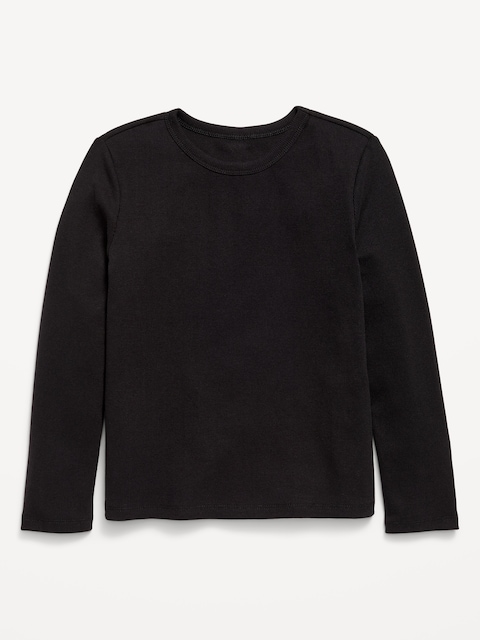 Softest Long-Sleeve Ribbed T-Shirt for Girls