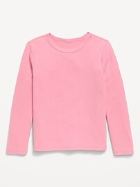 Image number 1 showing, Softest Long-Sleeve Ribbed T-Shirt for Girls