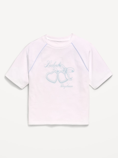 Oversized Short-Sleeve Graphic T-Shirt for Girls