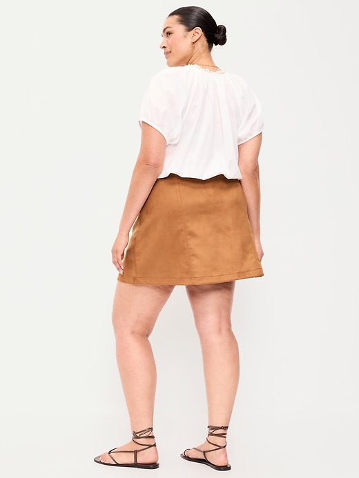 Image number 8 showing, Faux-Suede Mini Skirt