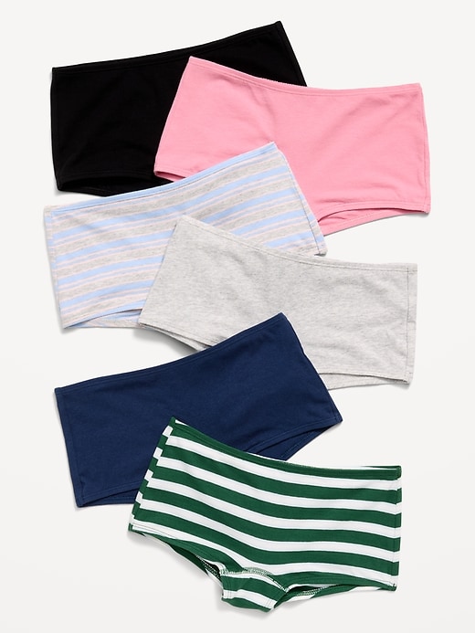 Image number 1 showing, Boyshorts Underwear 6-Pack for Girls
