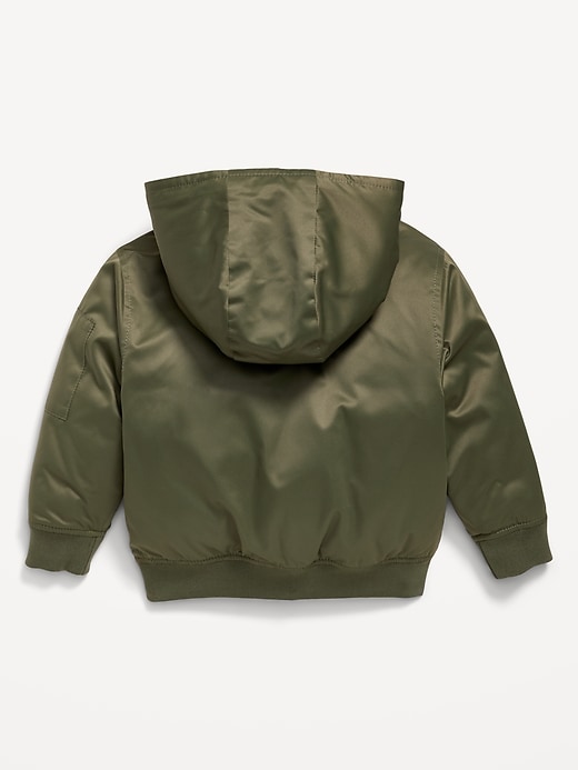 L'image numéro 3 présente Blouson d’aviateur surdimensionné hydrorésistant en satin pour tout-petit