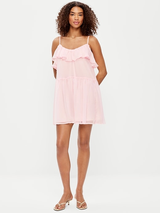 Image number 1 showing, Ruffle-Front Flounce Mini Dress