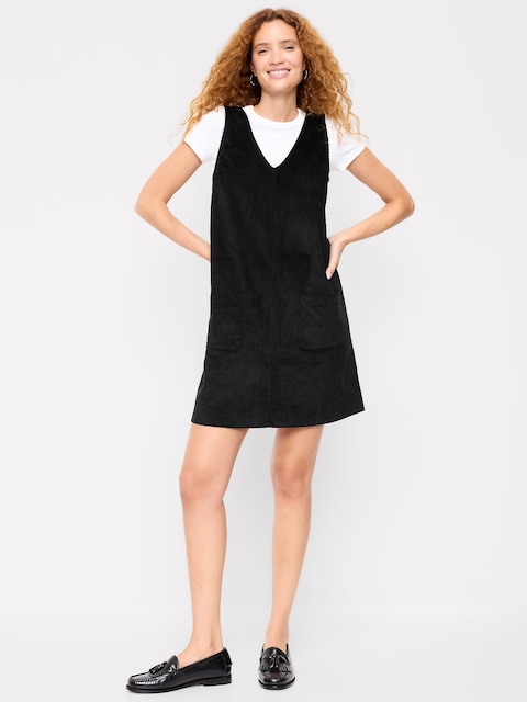 Sleeveless Pinafore Mini Dress