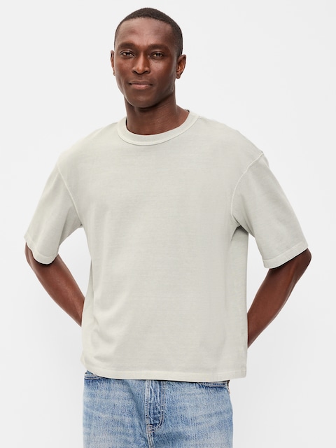 Garment-Dyed Heavyweight Cropped T-Shirt