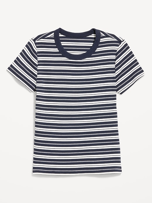 L'image numéro 3 présente T-shirt moulant côtelé ras du cou