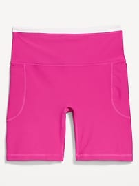Image number 1 showing, Extra-High Waisted PowerSoft Boundless Pocket Biker Shorts-- 6-inch inseam - No Front Seam