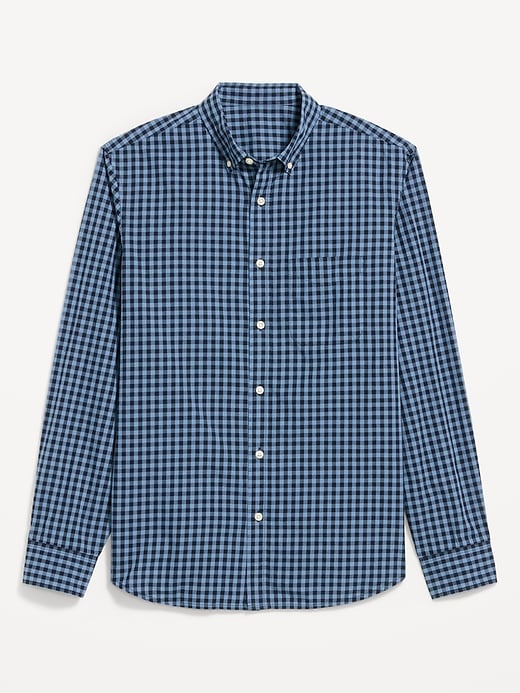 L'image numéro 4 présente Chemise passe-partout coupe classique en popeline à carreaux
