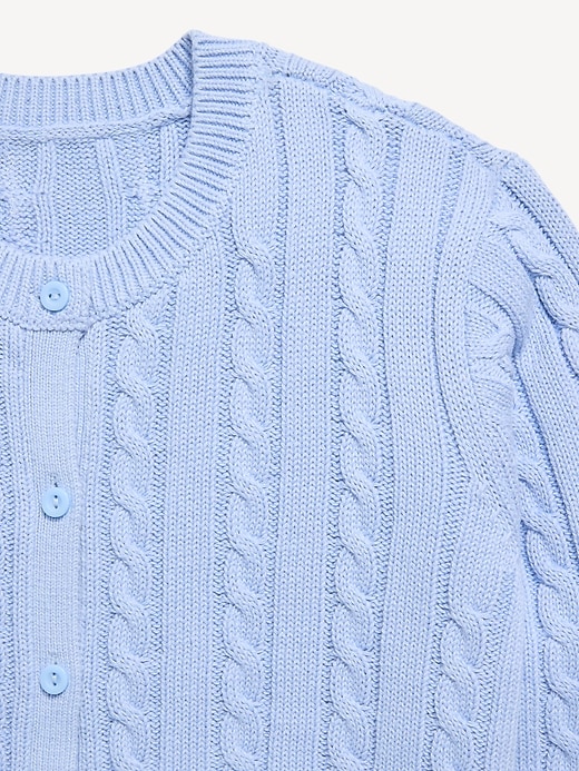 Image number 2 showing, Cable-Knit Cardigan Sweater for Girls