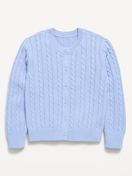 Image number 1 showing, Cable-Knit Cardigan Sweater for Girls