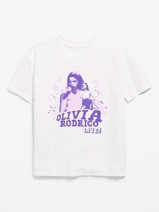 Image number 1 showing, Olivia Rodrigo™ Oversized Graphic T-Shirt for Girls