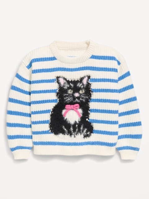 SoSoft Long-Sleeve Graphic Sweater for Toddler Girls