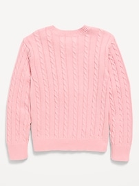 Image number 2 showing, Cable-Knit Cardigan Sweater for Girls