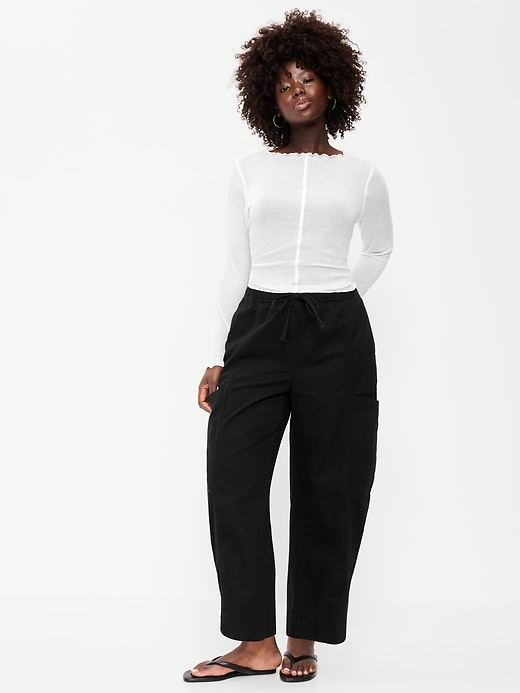 Image number 5 showing, Mid-Rise Pull-On Utility Pants
