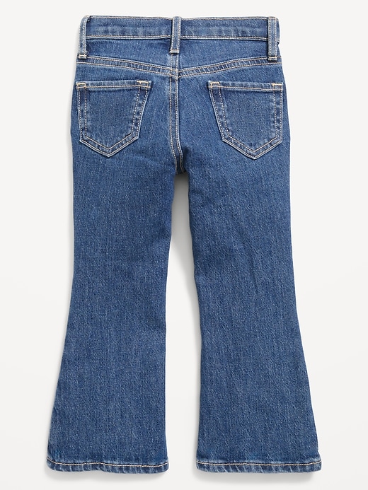 L'image numéro 4 présente Jean brodé à jambe évasée à taille haute pour toute-petite