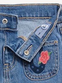 Image number 2 showing, High-Waisted Embroidered Flare-Leg Jeans for Toddler Girls