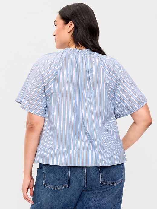 Image number 8 showing, Loose Short-Sleeve Striped Top